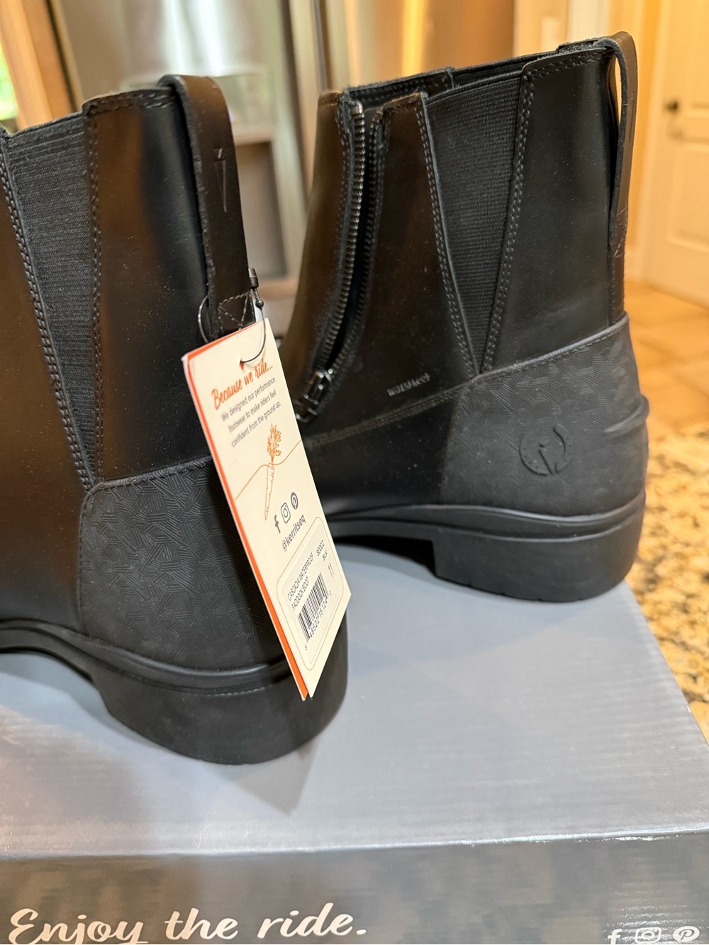 Kerrits cascadia ladies size 11 Black Waterproof Zip Paddock Boots - Picture 10 of 16